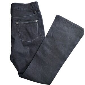 Dark Wash Denim Jeans‎ Bootcut Style Embellished Pockets Size 14w